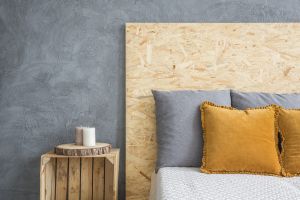bigstock Bed With Osb Haeadboard 175544974PEREX