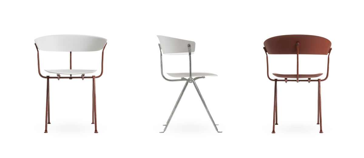 Magis officina chair product group brown brown galvanized white brown white 01