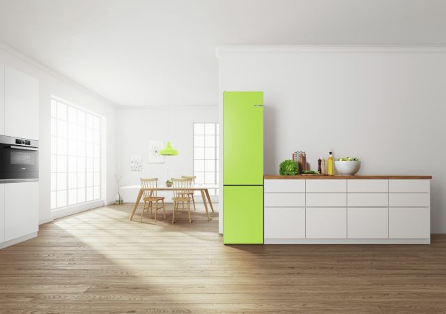 Prvá chladnička, ktorá môže meniť farbu - Bosch Vario Style Bosch Vario Style limetkove zelena
