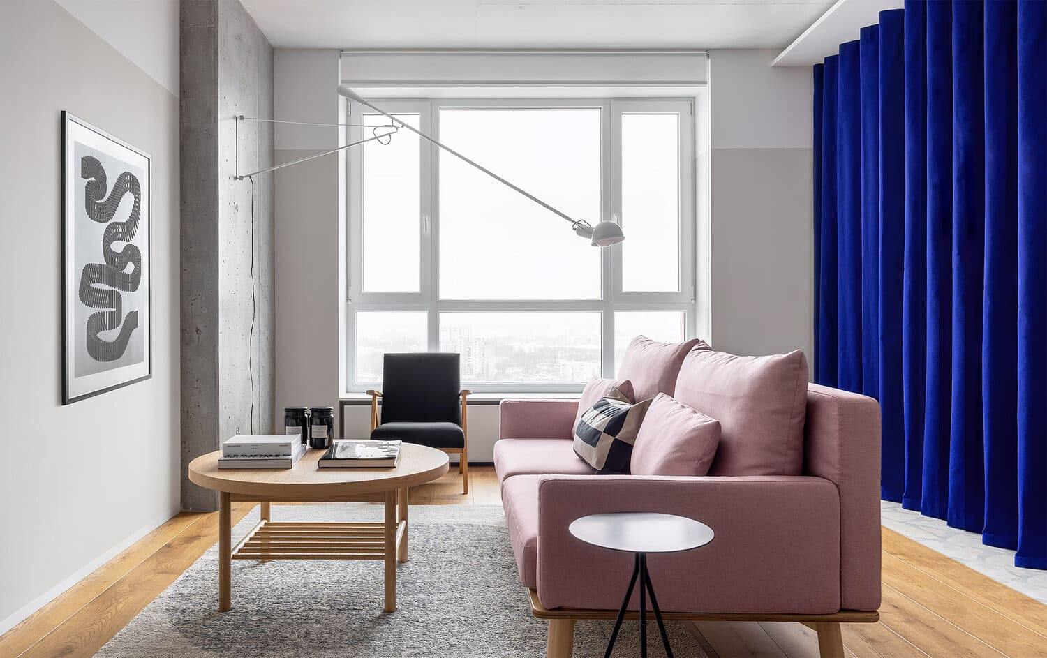 apartman kyjev zavesy obyvacka
