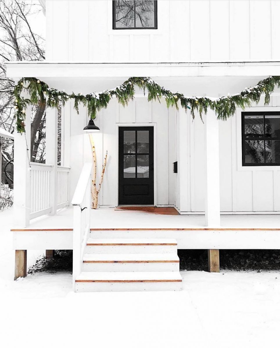 doorscaping vchod vianocna dekoracia minimalizmus