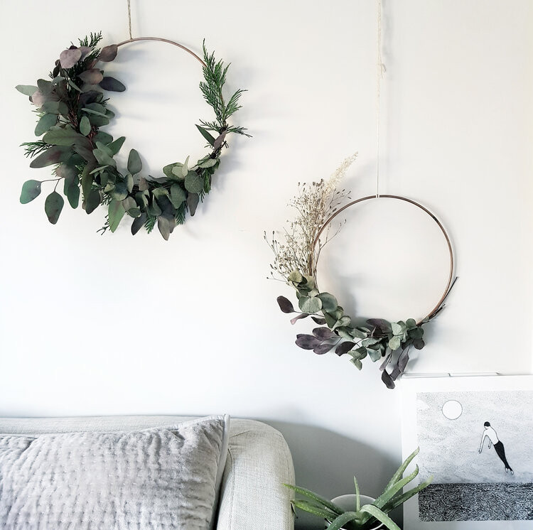 DIY zimny veniec eukalyptus DIY zimny veniec eukalyptus