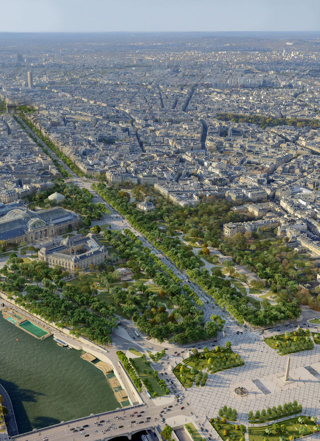 champs elysees rekonstrukcia vizualizacia zahrada champs elysees rekonstrukcia vizualizacia zahrada