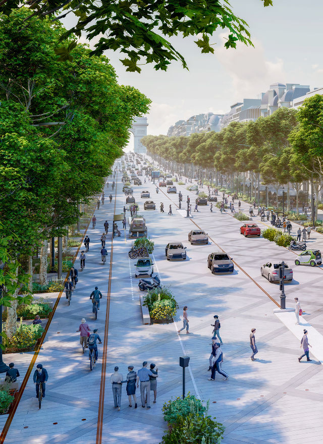 champs elysees rekonstrukcia vizualizacia zahrada champs elysees rekonstrukcia vizualizacia zahrada