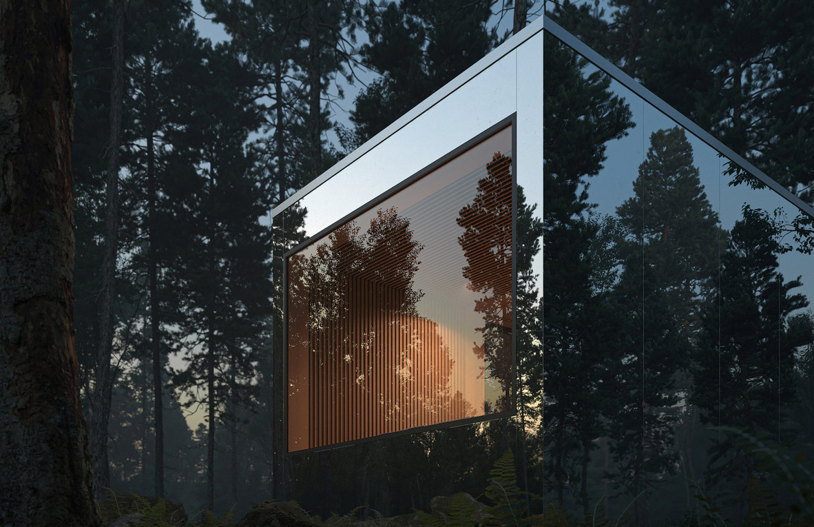 arcana mirrored cabins canada architecture leckie studio aruliden