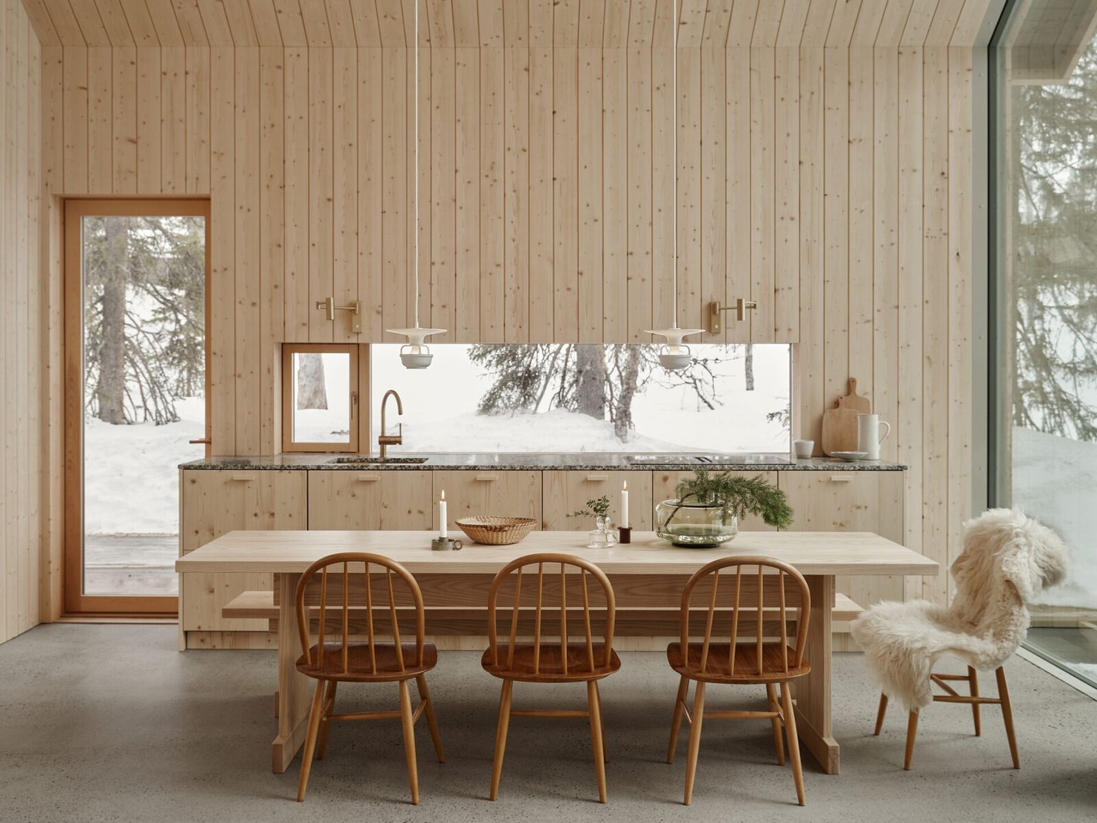 Villa Housu interier drevo