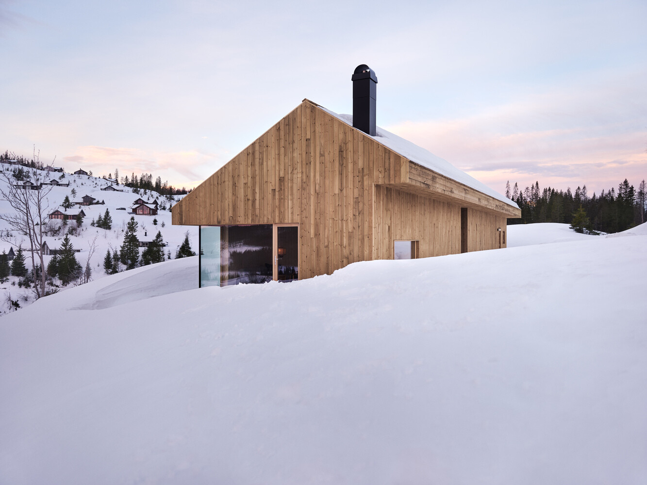 mylla winter cabin fjord arkitekter chata drevo mylla winter cabin fjord arkitekter chata drevo
