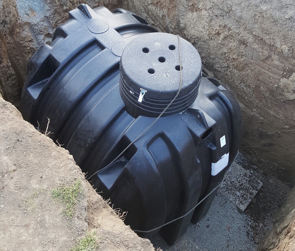 Instalace retenční nádrže na dešťovou vodu