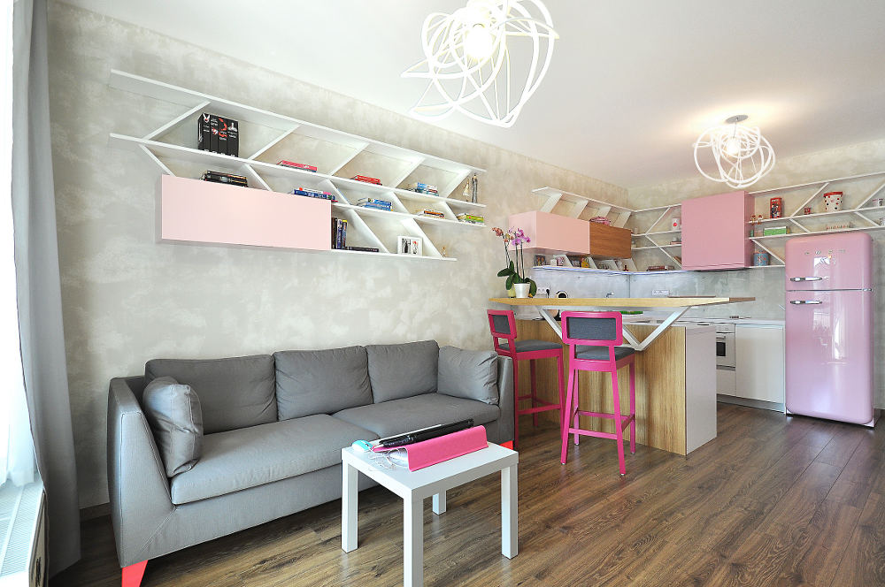 ruzovy byt wood interiers 01
