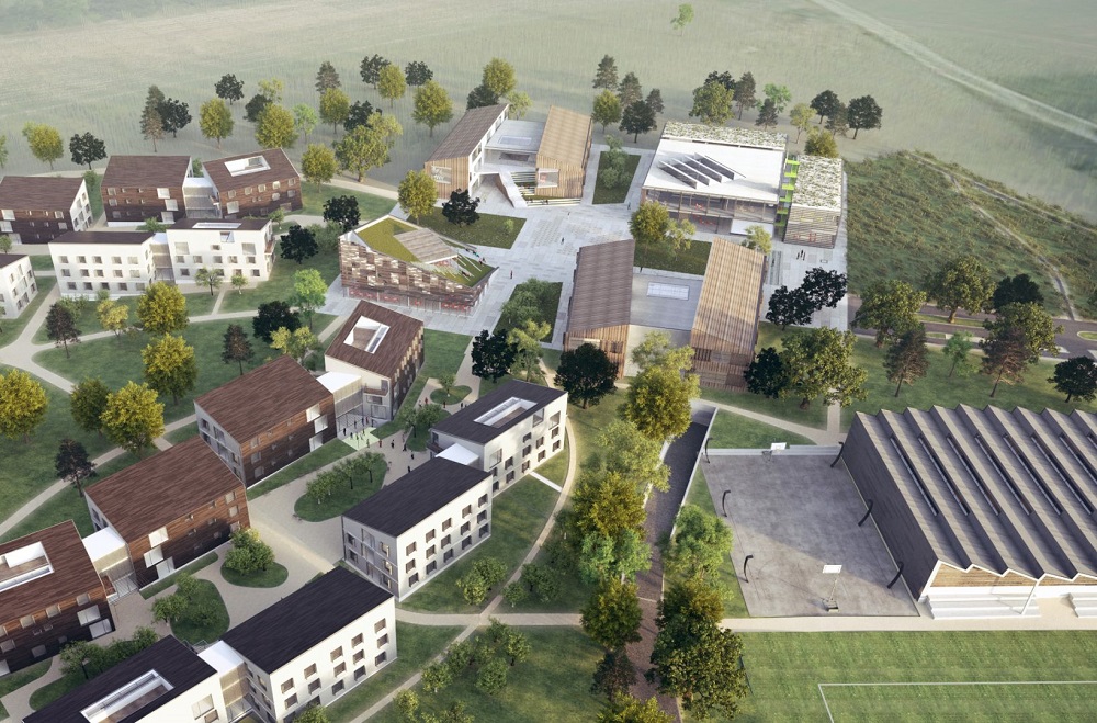 The whole area of campus