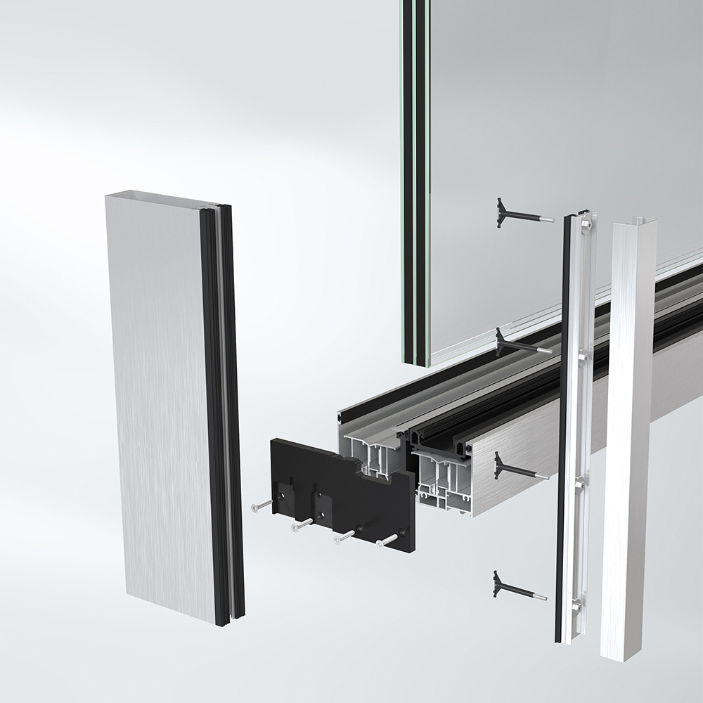 02 schueco seamless vertical down exploded
