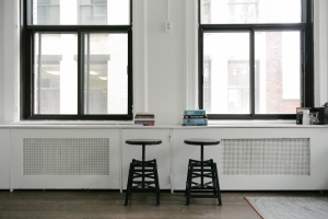 stools in empty room